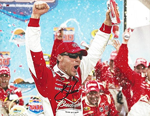 AUTOGRAPHED 2014 Kevin Harvick #4 Budweiser Retro Paint Scheme PHOENIX RACE WIN (Victory Lane Celebration) Stewart-Haas Team Signed Collectible Picture NASCAR 9X11 Inch Glossy Photo with COA