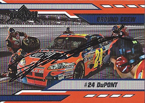 AUTOGRAPHED Jeff Gordon 2008 Press Pass Stealth Racing GROUND CREW (#24 DuPont Team) Hendrick Motorsports Signed NASCAR Collectible Trading Card with COA