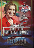 CARLY FIORINA 2016 Leaf Decision ROAD TO THE WHITE HOUSE CANDIDATE LETTERS (Letter R) Blue Parallel Insert Relic Collectible Trading Card