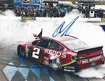 AUTOGRAPHED 2014 Brad Keselowski #2 Redds Apple Ale Racing NEW HAMPSHIRE WIN (Burnout) Signed NASCAR 9X11 Inch Glossy Photo with COA