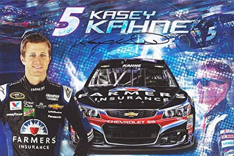 AUTOGRAPHED Kasey Kahne #5 Farmers Insurance Racing (Hendrick Motorsports) Signed Picture NASCAR Hero Card with COA