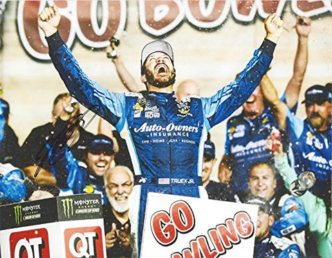 AUTOGRAPHED 2017 Martin Truex Jr. #78 Auto-Owners Racing KANSAS RACE WIN (Go Bowling 400 Victory Lane Celebration) Monster Cup Signed Collectible Picture NASCAR 9X11 Inch Glossy Photo with COA