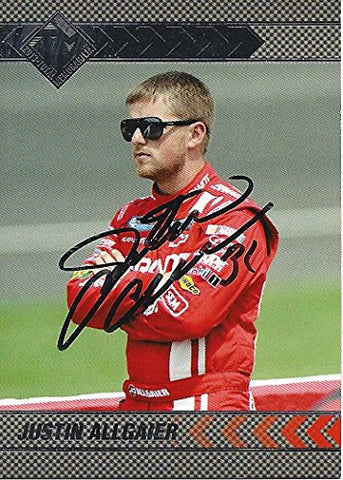 AUTOGRAPHED Justin Allgaier 2013 Press Pass Racing Total Memorabilia (Brandt Nationwide Series) Signed Collectible NASCAR Trading Card with COA