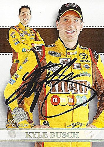 AUTOGRAPHED Kyle Busch 2011 Press Pass Premium Racing SUITED UP (#18 M&Ms Toyota Camry) Joe Gibbs Team Signed Collectible NASCAR Trading Card with COA