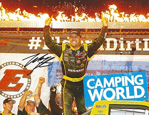 AUTOGRAPHED 2017 Matt Crafton #88 Menards Racing EL DORA DIRT RACE WIN (Victory Lane) Camping World Truck Series Signed Collectible Picture NASCAR 9X11 Inch Glossy Photo with COA