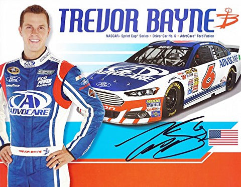 AUTOGRAPHED 2015 Trevor Bayne #6 Advocare Racing (Roush Team) Sprint Cup Series 9X11 Picture Signed NASCAR Glossy Photo with COA