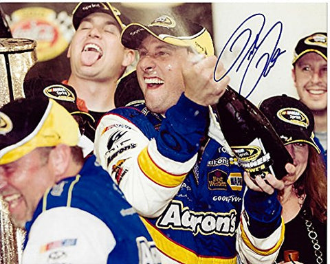 AUTOGRAPHED 2009 David Reutimann #00 Aaron's Racing CHARLOTTE WIN (Victory Lane) Signed 8X10 NASCAR Glossy Photo with COA