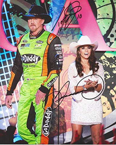 2X AUTOGRAPHED Danica Patrick & Tony Eury Jr. #10 GoDaddy Racing Team COUNTRY MUSIC AWARDS (Trace Adkins) 8X10 Signed Picture NASCAR Glossy Photo with COA