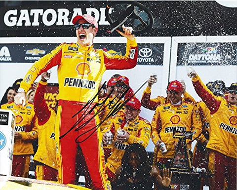 AUTOGRAPHED 2017 Joey Logano #22 Pennzoil Racing DAYTONA CLASH RACE WIN (Victory Burnout) Monster Cup Series (Team Penske) Signed Collectible Picture NASCAR 8X10 Inch Glossy Photo with COA