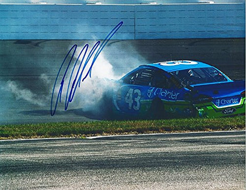 AUTOGRAPHED 2013 Aric Almirola #43 Charter Racing Team WRECK (Petty Motorsports) 9X11 Picture Signed NASCAR Glossy Photo with COA