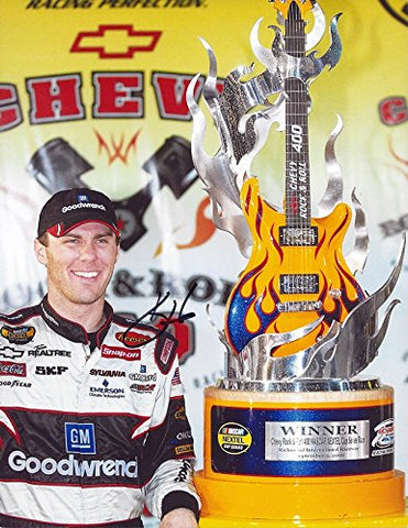 AUTOGRAPHED 2006 Kevin Harvick #29 GM Goodwrench Racing RICHMOND RACE WIN (Chevy Rock & Roll 400) Victory Lane Guitar Trophy Signed NASCAR Picture 9X11 Inch Glossy Photo with COA