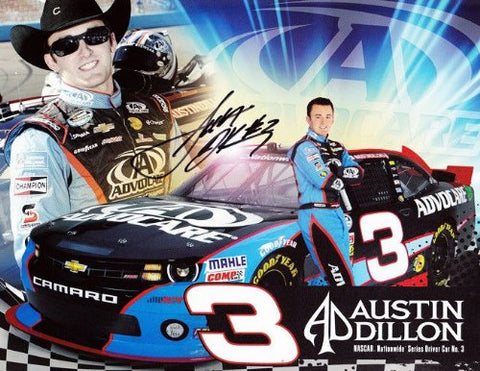 AUTOGRAPHED 2013 Austin Dillon #3 ADVOCARE RACING Nationwide 9X11 SIGNED NASCAR Hero Card w/COA