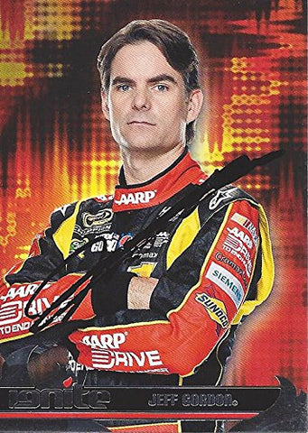 AUTOGRAPHED Jeff Gordon 2013 Press Pass Ignite Racing (#24 AARP Drive to End Hunger Team) Hendrick Motorsports Signed NASCAR Collectible Trading Card with COA