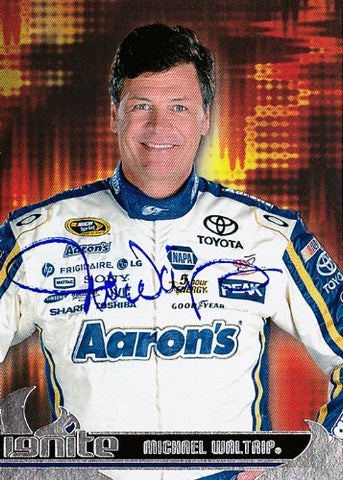 AUTOGRAPHED Michael Waltrip 2013 Press Pass IGNITE #55 Aaron's Dream Machine NASCAR SIGNED Trading Card w/COA