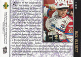 AUTOGRAPHED Bill Elliott 1994 Upper Deck Racing IMAGES OF 1994 (#11 Budweiser Team) Ford Thunderbird Vintage Chrome Signed NASCAR Collectible Trading Card with COA