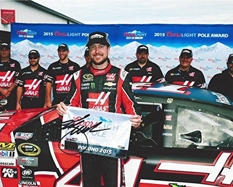 AUTOGRAPHED 2015 Kurt Busch #41 Haas Automation Racing POCONO RACE POLE AWARD (Stewart-Haas Team) Signed Collectible Picture NASCAR 8X10 Inch Glossy Photo with COA