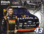 AUTOGRAPHED 2013 Michael Annett #43 Flying J Racing Team (Petty) Nationwide Series Signed Picture 9X11 NASCAR Hero Card with COA