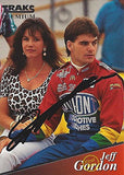 AUTOGRAPHED Jeff Gordon 1994 TRAKS Premium Racing (First Run) #24 DuPont Rainbow Rookie Hendrick Motorsports Vintage Signed NASCAR Collectible Trading Card with COA