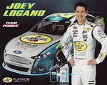 AUTOGRAPHED 2014 Joey Logano #22 Pennzoil Platinum Racing (Penske Motorsports) Signed Picture 8X10 Inch NASCAR Hero Card Photo with COA
