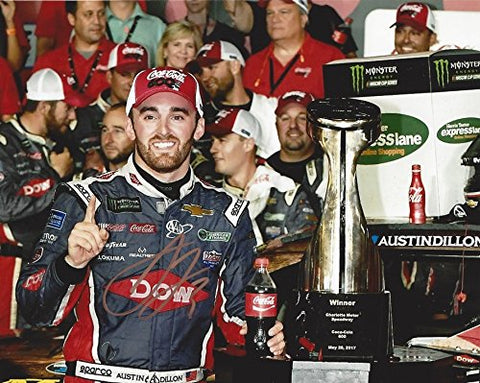 AUTOGRAPHED 2017 Austin Dillon #3 Dow Team CHARLOTTE COCA-COLA 600 FIRST WIN (Richard Childress Racing) Monster Energy Cup Series Signed Collectible Picture NASCAR 8X10 Inch Glossy Photo with COA