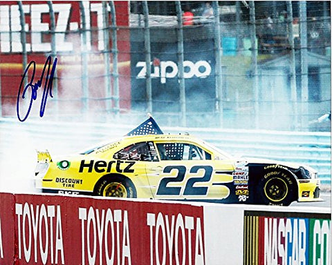 AUTOGRAPHED 2014 Brad Keselowski #22 Hertz Racing WATKINS GLEN WIN (Penske Nationwide Series) 8X10 Signed NASCAR Glossy Photo with COA