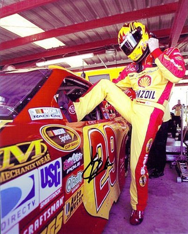 AUTOGRAPHED 2010 Kevin Harvick #29 Shell Racing Team (Childress) Happy Hour Garage Area Signed NASCAR 8×10 Glossy Photo with COA