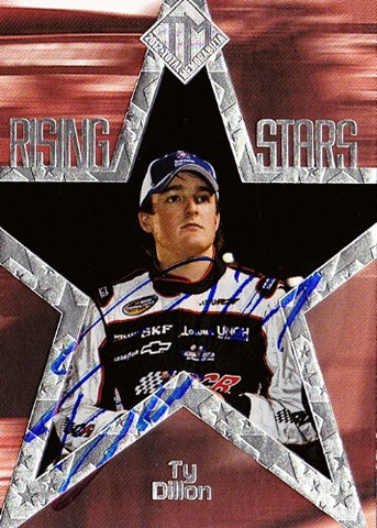 AUTOGRAPHED Ty Dillon 2012 Press Pass Total Memorabilia RISING STARS (Rookie) Insert NASCAR Trading Card w/COA