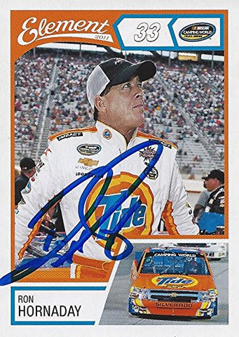 AUTOGRAPHED Ron Hornaday 2011 Wheels Element Racing (#33 Tide RCR Team) Camping World Truck Series Signed Collectible NASCAR Trading Card with COA