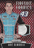 ARIC ALMIROLA 2016 Panini Prizm Racing FIRESUIT FABRICS (2-Color Race Used Patch) #43 Smithfield Signed Insert Collectible NASCAR Trading Card #15/25
