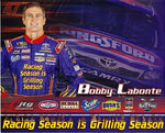 AUTOGRAPHED 2013 Bobby Labonte #47 Kingsford Charcoal Racing 8X10 SIGNED NASCAR Hero Card w/COA