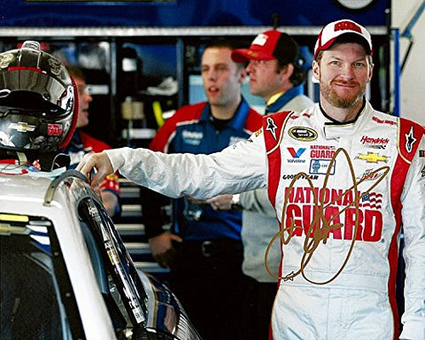 AUTOGRAPHED 2014 Dale Earnhardt Jr. #88 National Guard Racing (Garage Area) Signed Picture 8X10 NASCAR Glossy Photo with COA