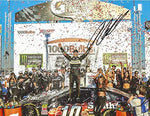 AUTOGRAPHED 2018 Aric Almirola #10 Smithfield Bacon for Life TALLADEGA RACE WIN (Victory Confetti) Monster Energy Cup Series Signed Collectible Picture NASCAR 9X11 Inch Glossy Photo with COA
