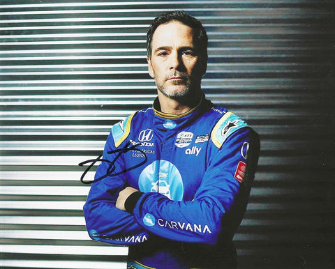 AUTOGRAPHED 2021 Jimmie Johnson #48 Chip Ganassi Racing CARVANA TEAM Rare Signed Glossy Picture 8X10 Inch IndyCar Series Glossy Photo with COA