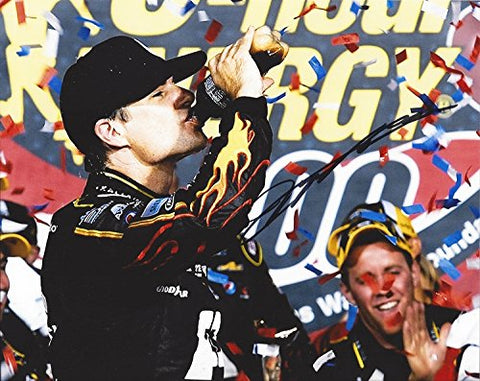 AUTOGRAPHED 2014 Jeff Gordon #24 Axalta Flames Racing KANSAS WIN (Victory Lane Celebration) Signed Picture 8X10 NASCAR Glossy Photo with COA