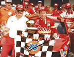 AUTOGRAPHED 1986 Bill Elliott #9 Coors Melling Racing MICHIGAN RACE WINNER (Champion Spark Plug 400) Victory Lane Flag Vintage Signed Collectible Picture NASCAR 9X11 Inch Glossy Photo with COA