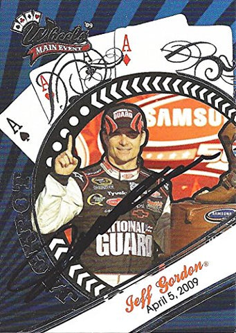AUTOGRAPHED Jeff Gordon 2009 Wheels Main Event Racing JACKPOT (Texas Win Victory Lane) April 5, 2009 Race Signed Collectible NASCAR Trading Card with COA