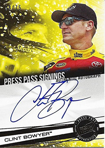 AUTOGRAPHED Clint Bowyer 2014 Press Pass Racing (5-Hour Energy) SIGNINGS Insert Signed Collectible NASCAR Trading Card with COA (#58 of 75 produced)
