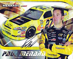 AUTOGRAPHED 2012 Paul Menard #27 Menards Racing (Duracell) Signed 8X10 Picture NASCAR Hero Card with COA