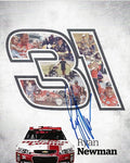 AUTOGRAPHED 2014 Ryan Newman #31 Quicken Loans Racing (Childress) 8X10 SIGNED NASCAR Hero Card w/COA
