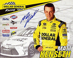 AUTOGRAPHED 2015 Matt Kenseth #20 Dollar General Racing (Gibbs Team) Signed 8X10 Picture NASCAR Hero Card with COA