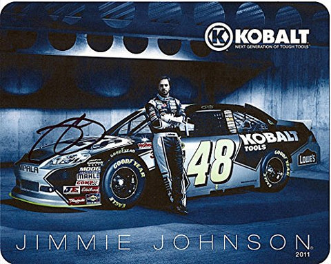 AUTOGRAPHED 2011 Jimmie Johnson #48 Kobalt Tools Racing (Next Generation) Signed 8X10 NASCAR Hero Card with COA