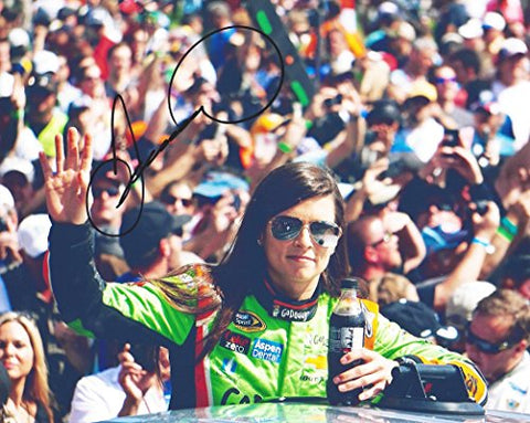 AUTOGRAPHED 2015 Danica Patrick #10 GoDaddy Racing Team (Stewart-Haas) DRIVER INTRODUCTIONS 8X10 Signed Picture NASCAR Glossy Photo with COA