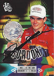 AUTOGRAPHED Jeff Gordon 1997 Press Pass Racing DARLINGTON RACE WIN (#24 DuPont Rainbow Team) Hendrick Motorsports Vintage Signed NASCAR Collectible Trading Card with COA