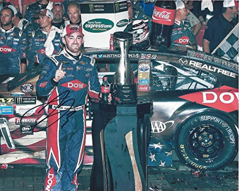 AUTOGRAPHED 2017 Austin Dillon #3 Dow Team CHARLOTTE RACE WINNER (Victory Lane Trophy) Monster Energy Cup Series RCR Signed Collectible Picture NASCAR 8X10 Inch Glossy Photo with COA