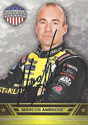 AUTOGRAPHED Marcos Ambrose 2014 Wheels American Thunder (#9 Stanley Racing Team) Petty Motorsports Signed Collectible NASCAR Trading Card with COA