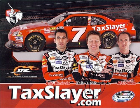 AUTOGRAPHED 2011 Dale Earnhardt Jr. #7 Tax Slayer Team Nationwide Series Hero Card