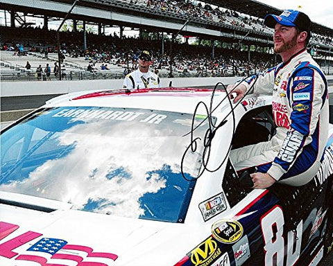 AUTOGRAPHED 2013 Dale Earnhardt Jr. #88 National Guard INDIANAPOLIS MOTOR SPEEDWAY Brickyard Pit Road (Picture) NASCAR Glossy Photo with COA