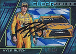 AUTOGRAPHED Kyle Busch 2016 Panini Torque Racing CLEAR VISION (#18 M&M Driver) Joe Gibbs Team Insert Signed Collectible NASCAR Trading Card #71/99 with COA