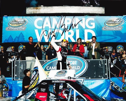 AUTOGRAPHED 2012 James Buescher #31 Great Clips Racing TRUCK SERIES CHAMPION (Victory Lane Celebration) SIGNED NASCAR 8X10 Glossy Photo w/COA