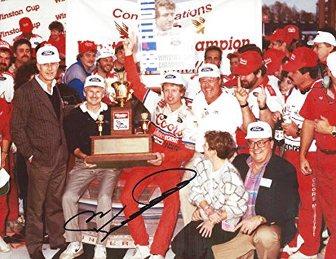 AUTOGRAPHED 1988 Bill Elliott #9 Coors Melling Racing WINSTON CUP SERIES CHAMPION (Victory Lane Celebration) Vintage Signed Collectible Picture NASCAR 9X11 Inch Glossy Photo with COA